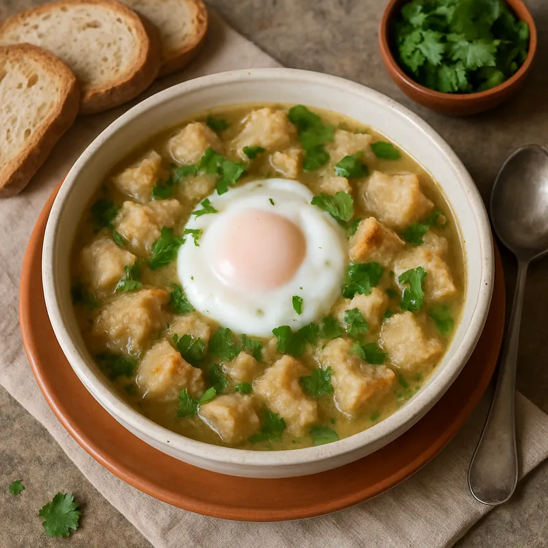 Açorda Alentejana (Alentejaner Brotsuppe)