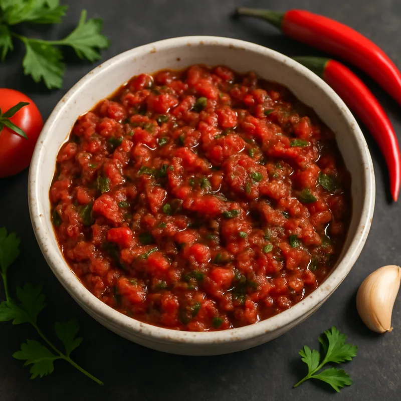 Acılı Ezme (Scharfe Tomaten-Paprika-Paste)