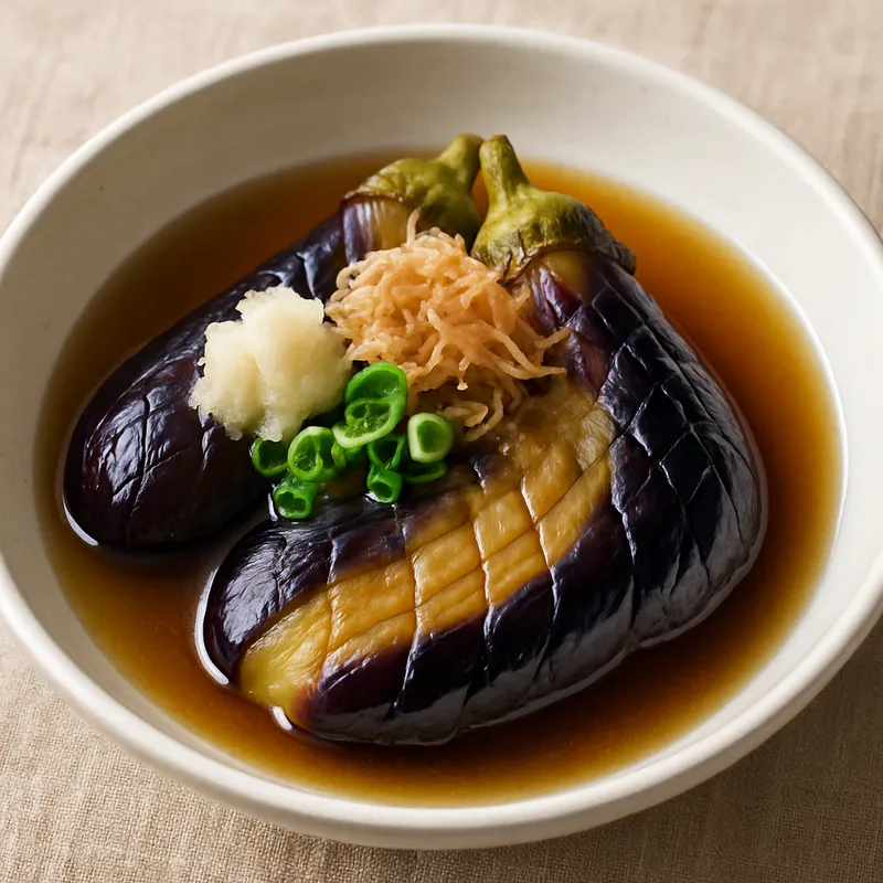 Age Dashi Nasu (Gebratene Aubergine in Brühe)