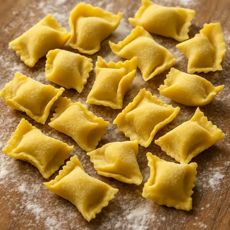 Agnolotti Del Plin (Piemontesische gezwickte Pasta-Teigtaschen)