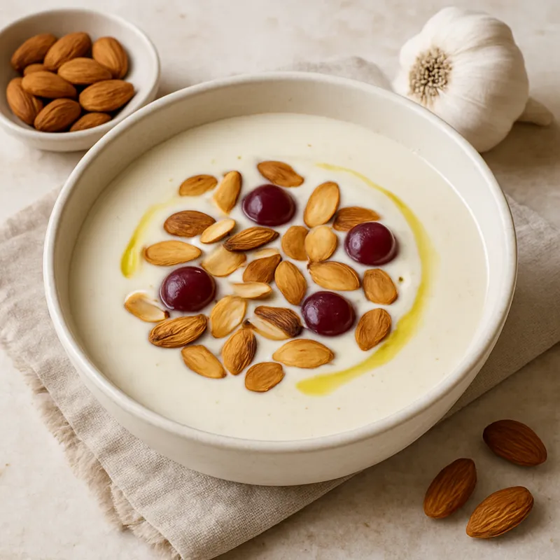 Ajo Blanco (Kalte Mandel-Knoblauch-Suppe)
