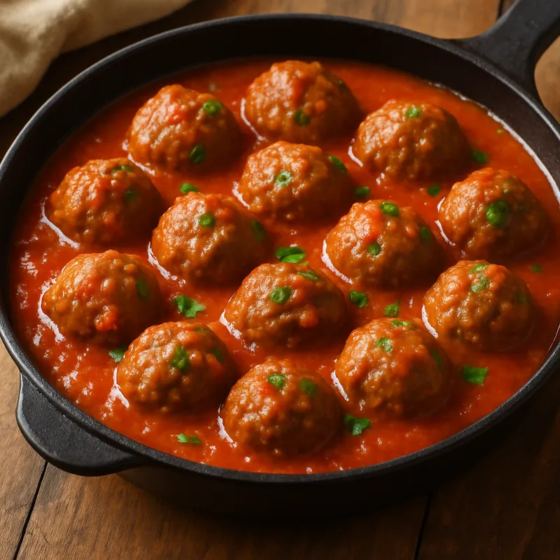 Albóndigas En Salsa De Tomate (Hackbällchen in Tomatensauce)