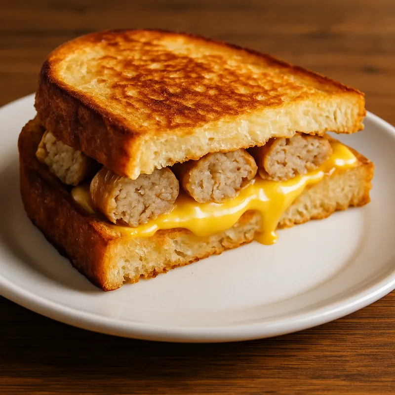 Alheira-Käse-Sandwich