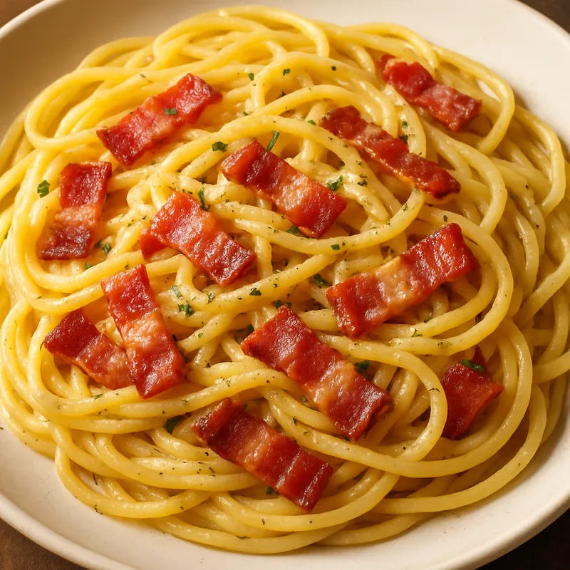 Amerikanische Spaghetti Carbonara