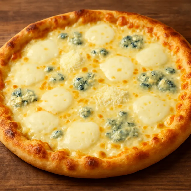 Amerikanische Vier-Käse-Pizza