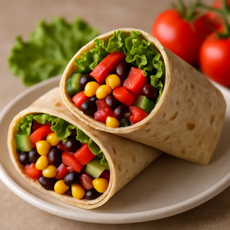 Amerikanischer Gemüse-Wrap
