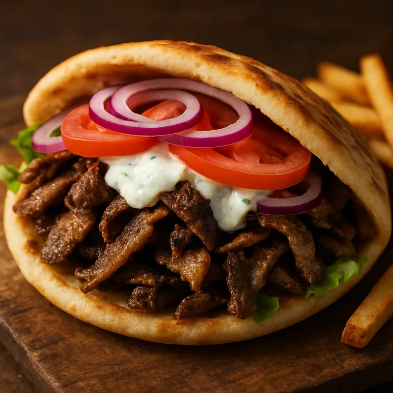 Amerikanisches Gyros-Sandwich