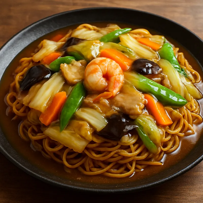 Ankake Yakisoba (Nudeln mit dicker Sauce)