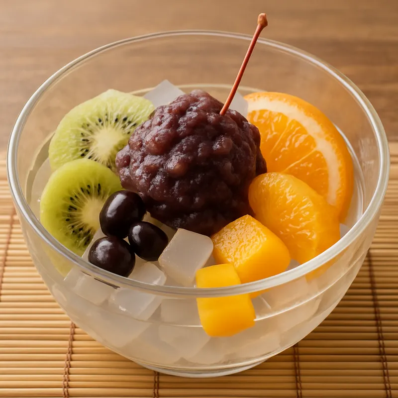 Anmitsu (Gelee- und Fruchtdessert)