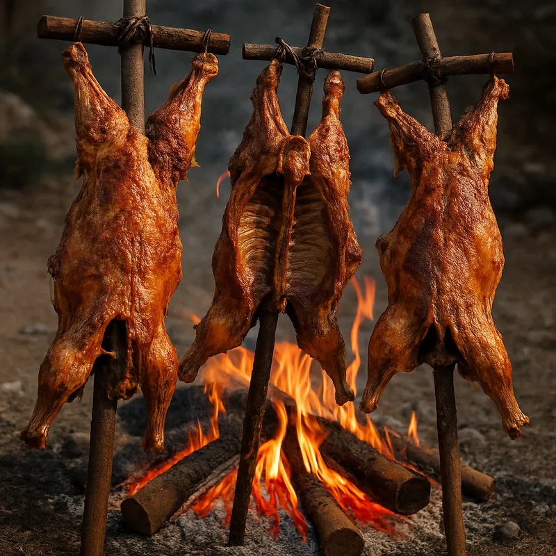 Antikristo (Kretisches Lammfleisch am offenen Feuer)
