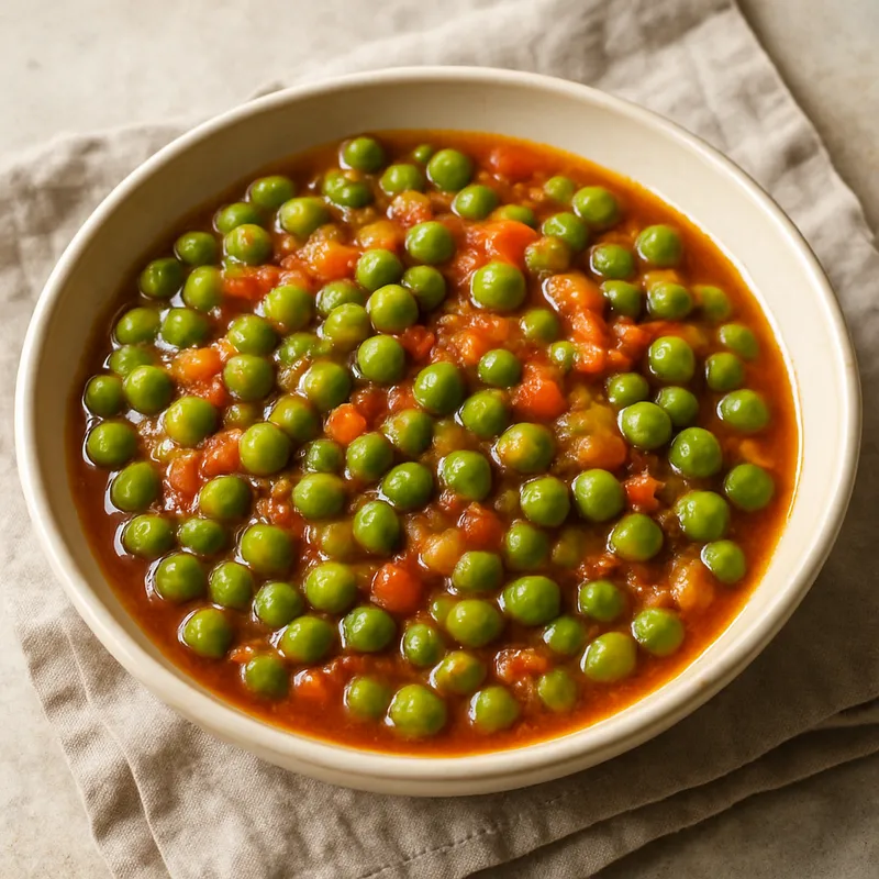 Arakas Laderos (Erbsen in Tomaten-Olivenöl)