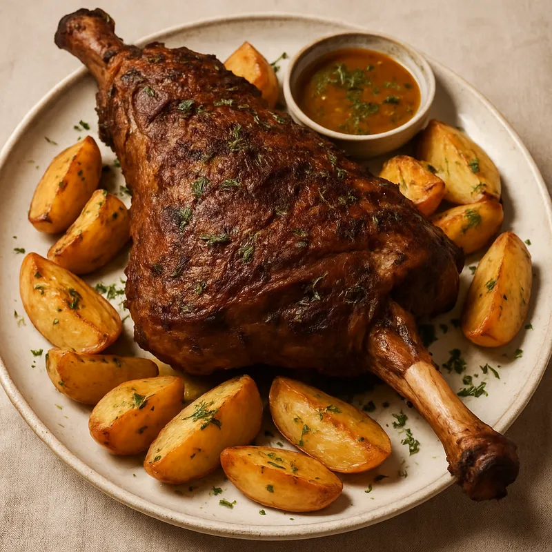 Arni Psito (Gebratene Lammkeule)