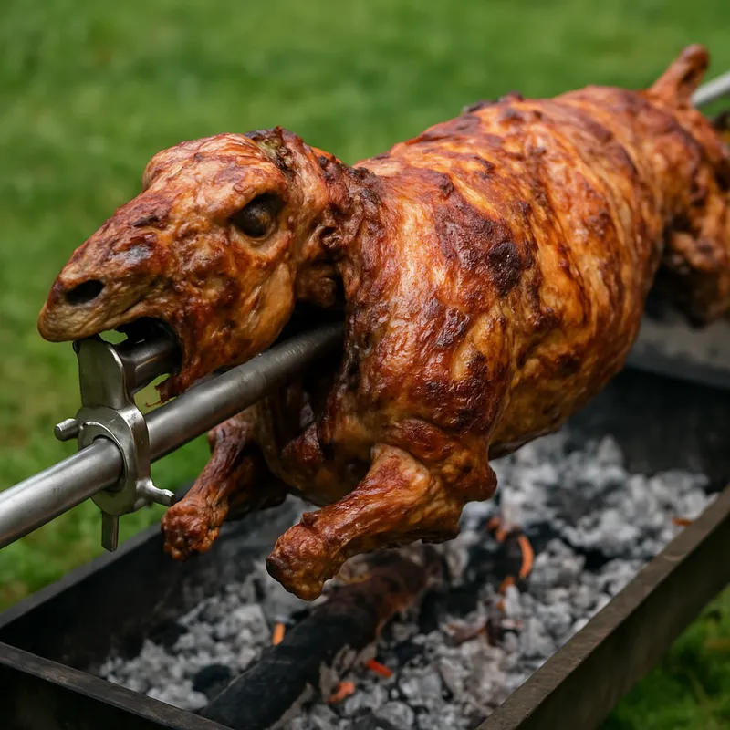 Arni Souvla (Am Spieß gebratenes Lamm)