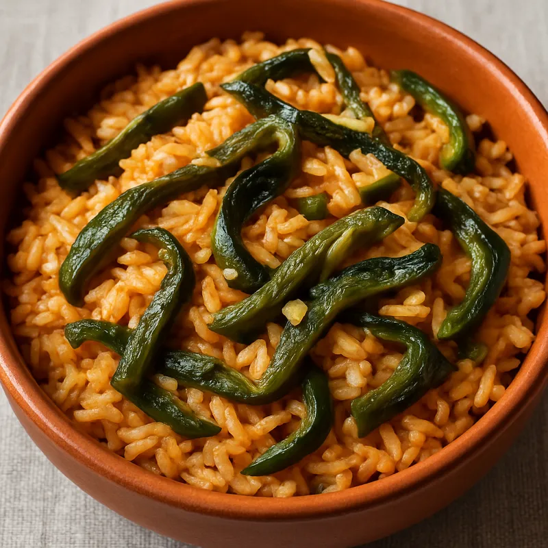 Arroz Con Rajas (Reis mit Poblano-Paprika)