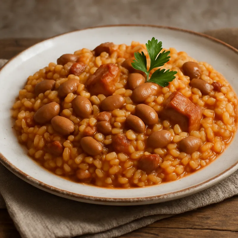 Arroz Empedrado (Reis mit Bohnen auf Jaéner Art)