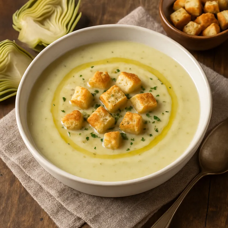 Artischockensuppe (Enginar çorbası)