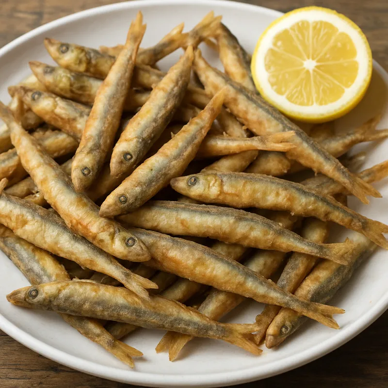 Atherina Tiganiti (Gebratene Ährenfische)