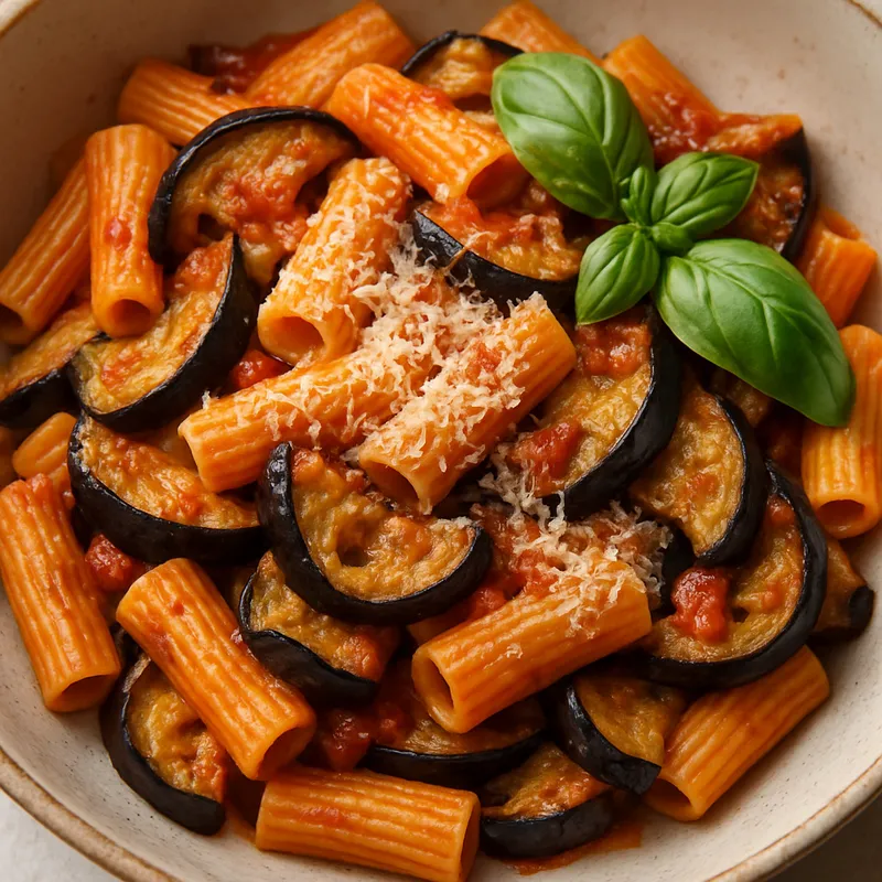 Auberginen-Parmesan-Pasta