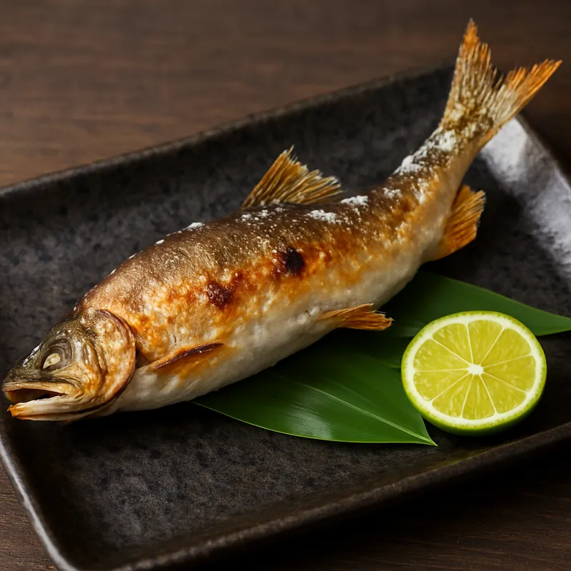 Ayu No Shioyake (Salzgegrillter Süßfisch)