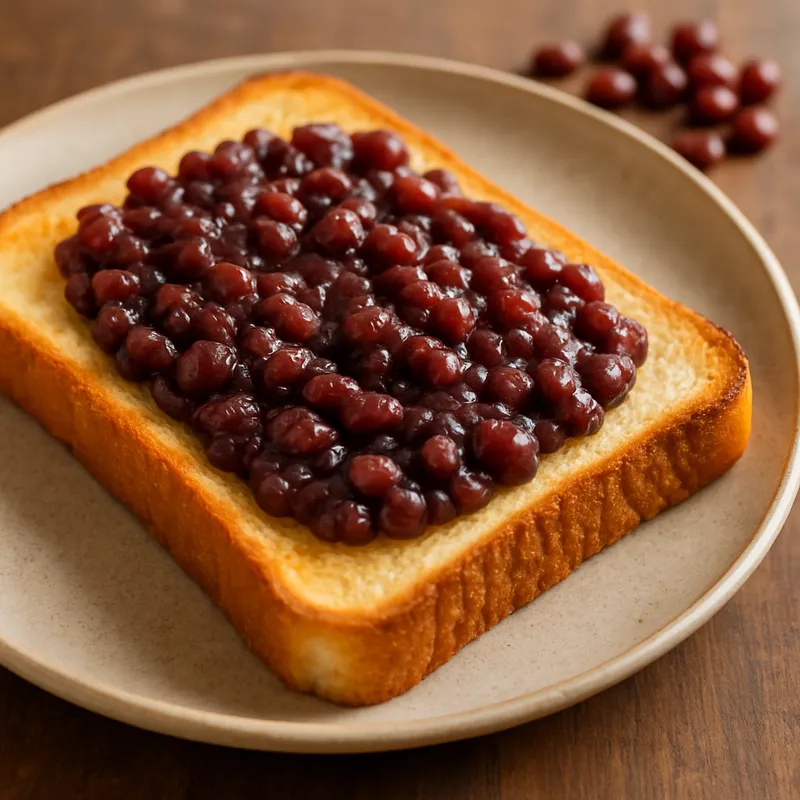 Azuki-Toast (Toast mit süßer roter Bohnenpaste)