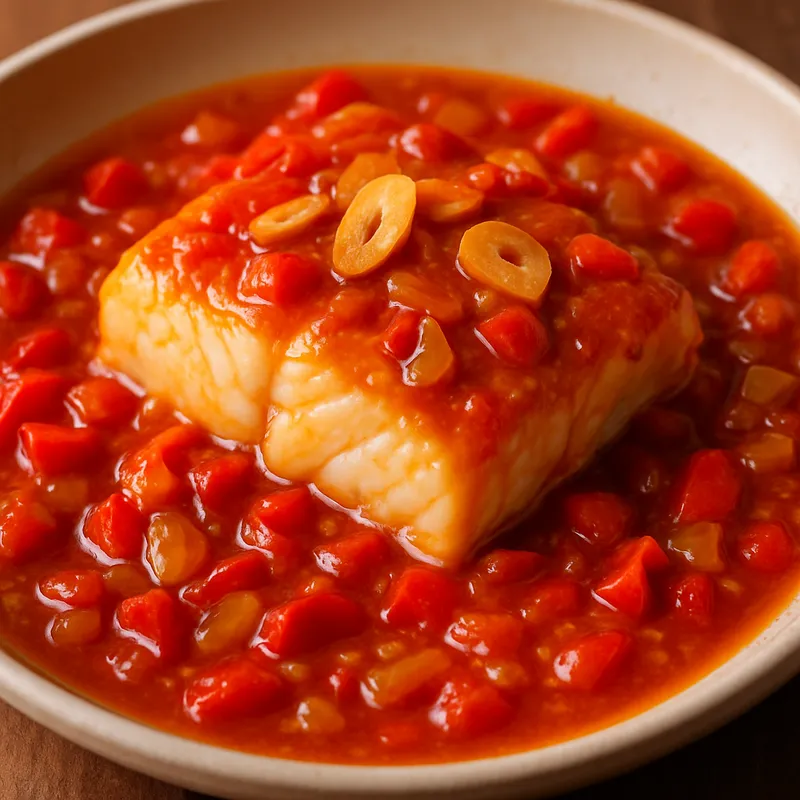 Bacalao Al Ajoarriero (Kabeljau nach Navarrese Art)