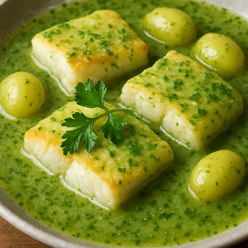 Bacalao En Salsa Verde (Kabeljau in grüner Sauce)
