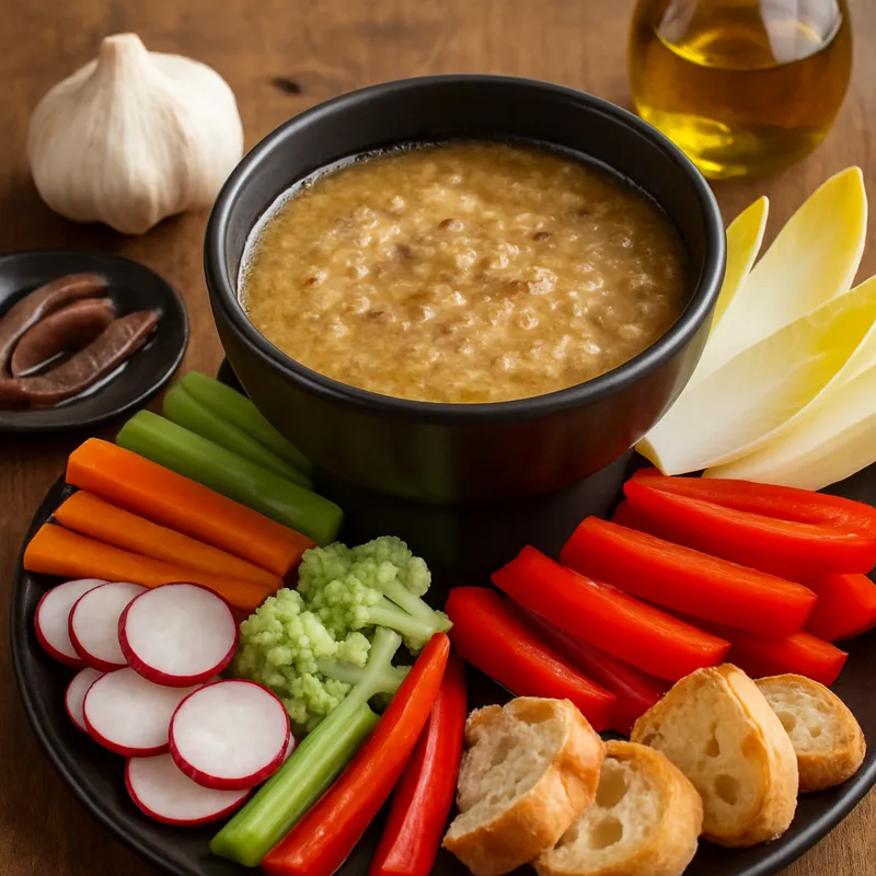 Bagna Càuda (Warme Sardellen-Knoblauch-Sauce)