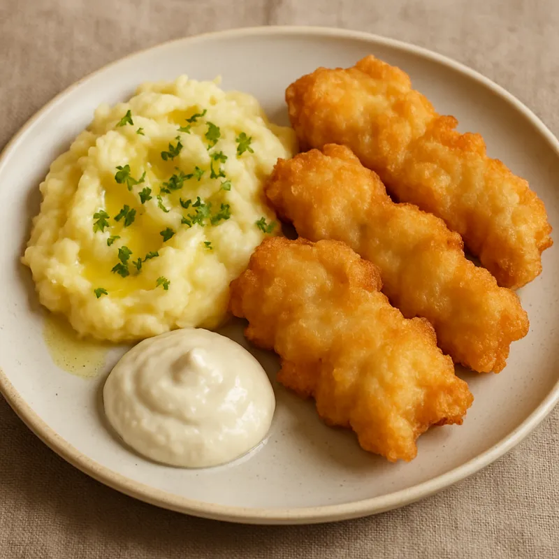 Bakaliaros Skordalia (Kabeljau mit Knoblauchdip)