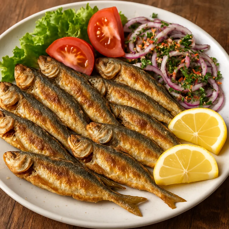 Balık Tava (Türkische Pfannengebratene Fischplatte)