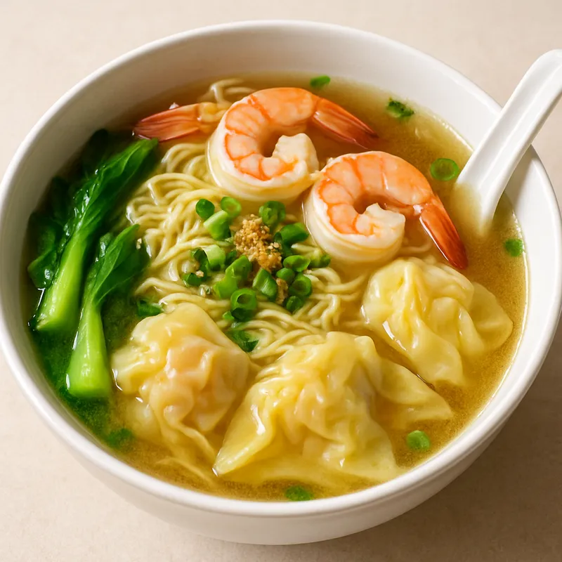Bamee Kiao Goong (Wonton-Garnelen-Nudelsuppe)