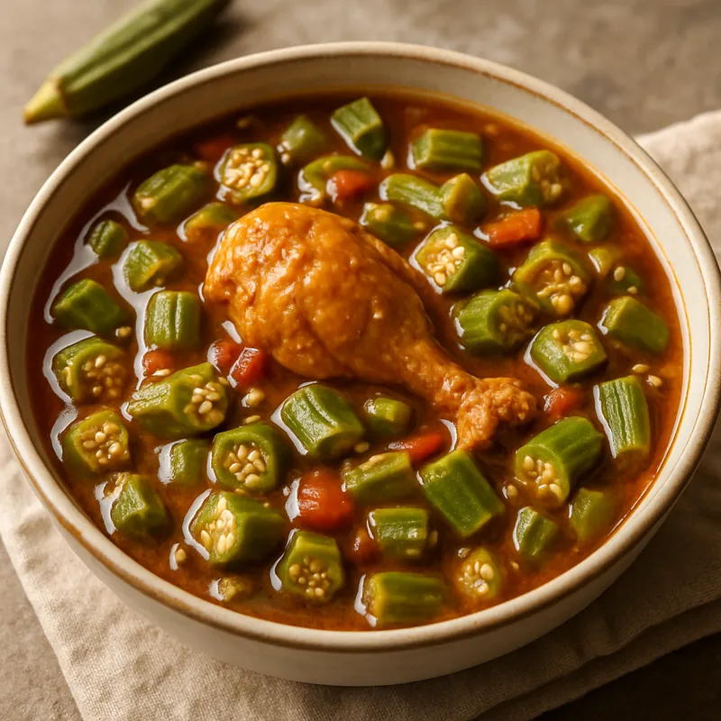 Bamies Soupa (Okrasuppe)