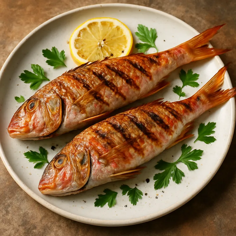 Barbounia Scharas (Gegrillte Rote Meerbarbe)