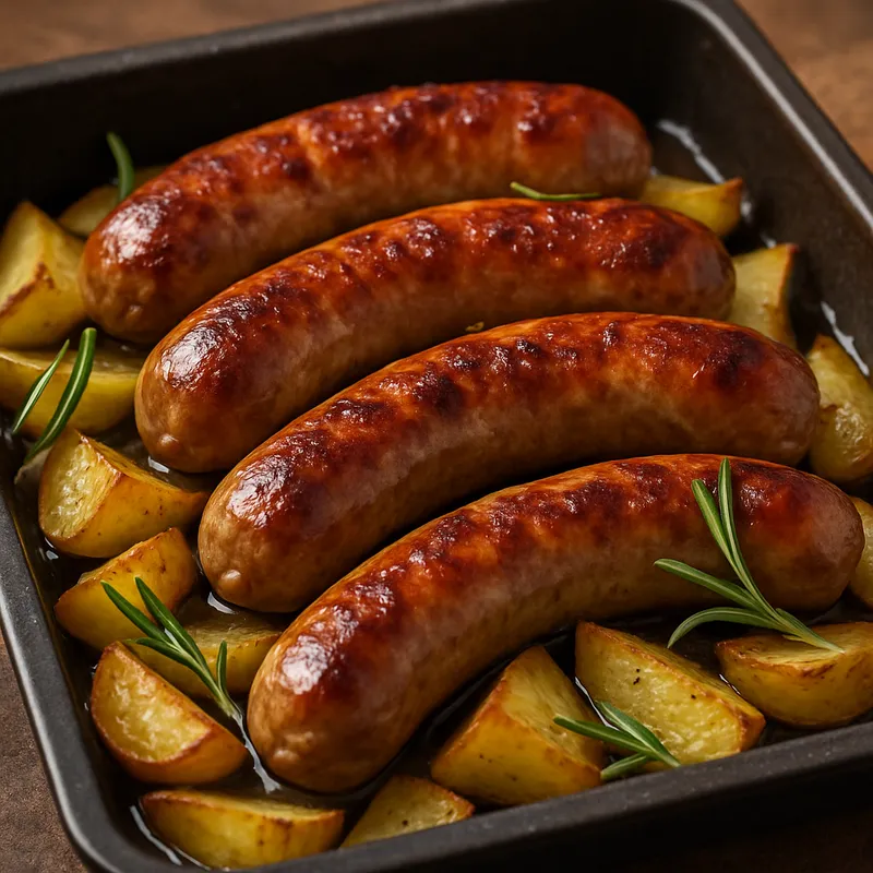 Bauernbratwürste aus dem Ofen