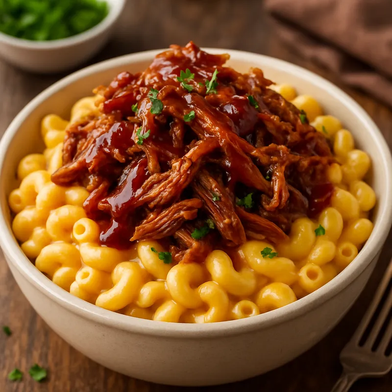 BBQ Pulled Pork Mac and Cheese