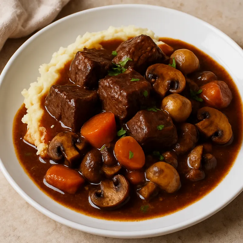 Beef Burgundy auf amerikanische Art