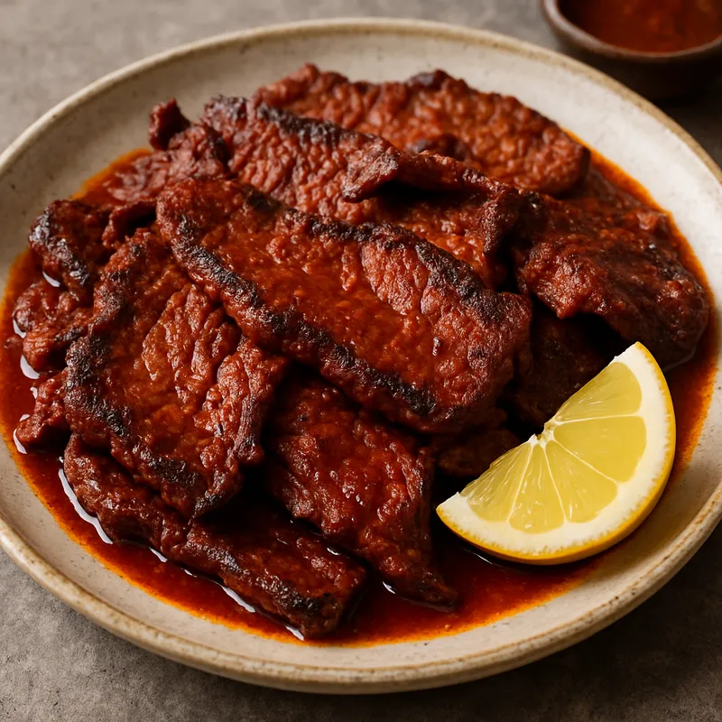Beef Carne Adobada (Mariniertes Rindfleisch)