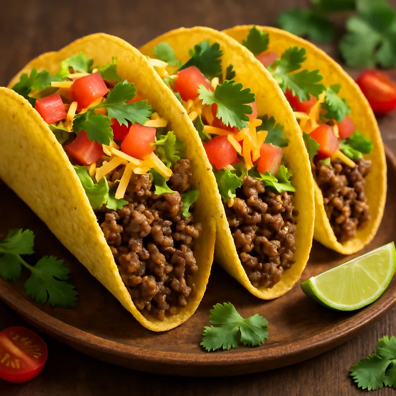 Beef Tacos in knusprigen Schalen