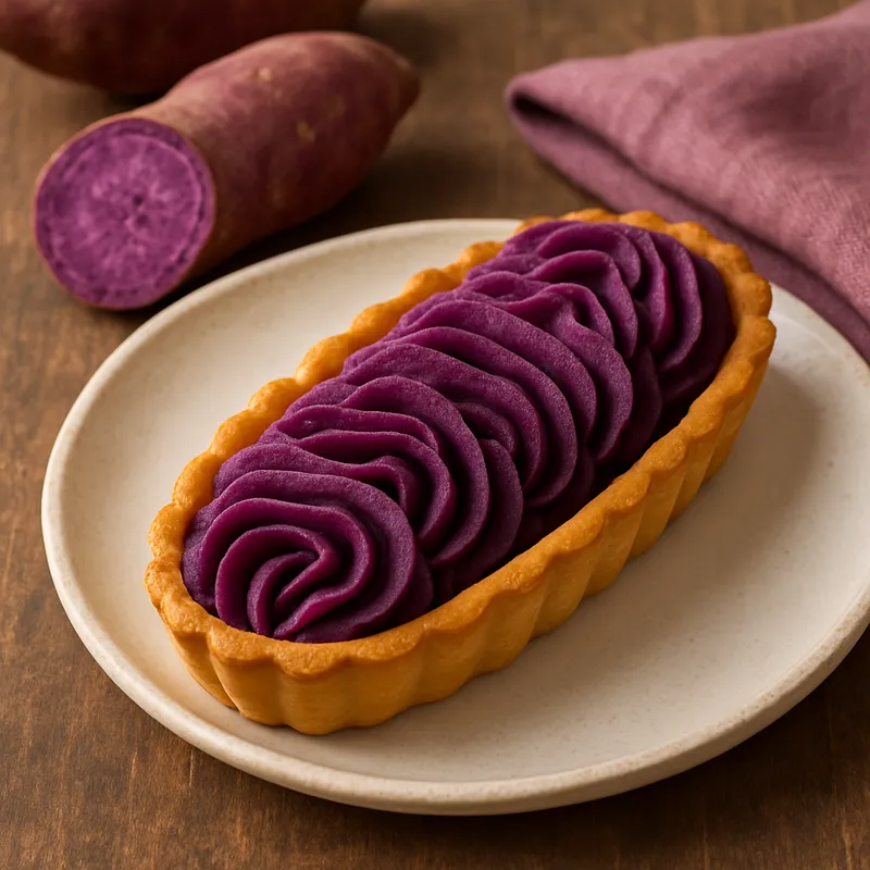 Beniimo Tart (Lila Süßkartoffel-Tart)