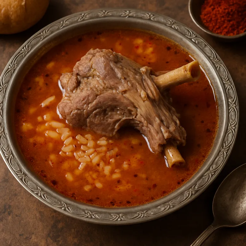 Beyran-Suppe (Lammbrühe Gaziantep)