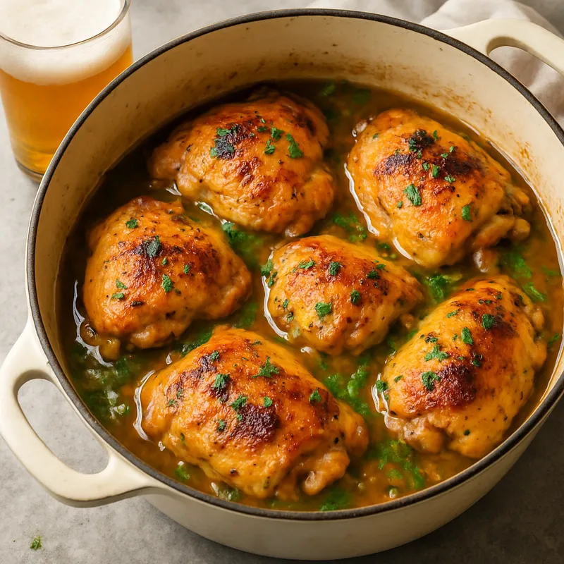 Bier-geschmortes Hähnchen
