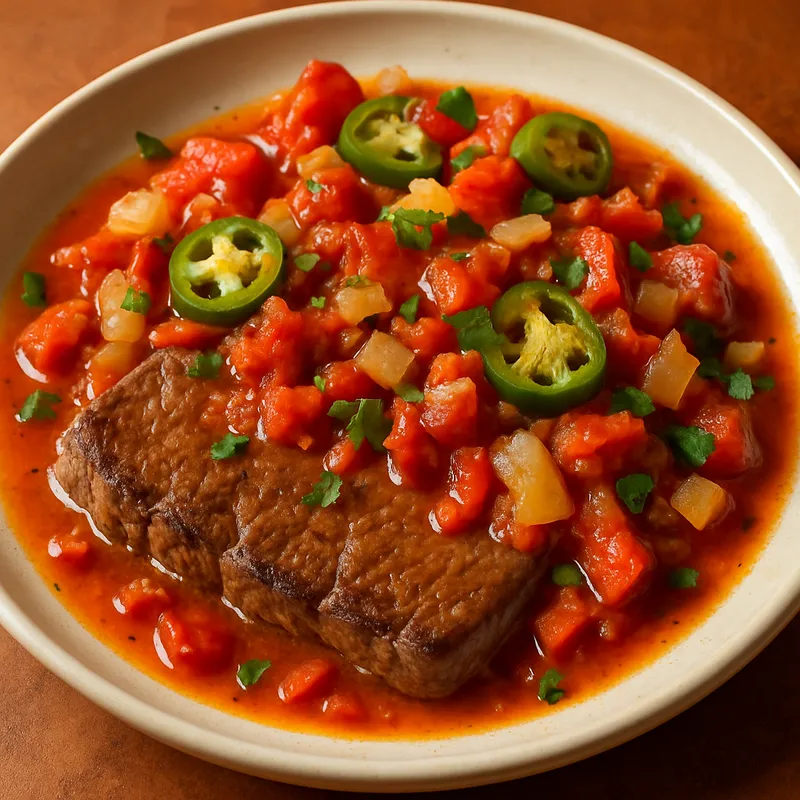 Bistec a la Mexicana (Steak auf mexikanische Art)