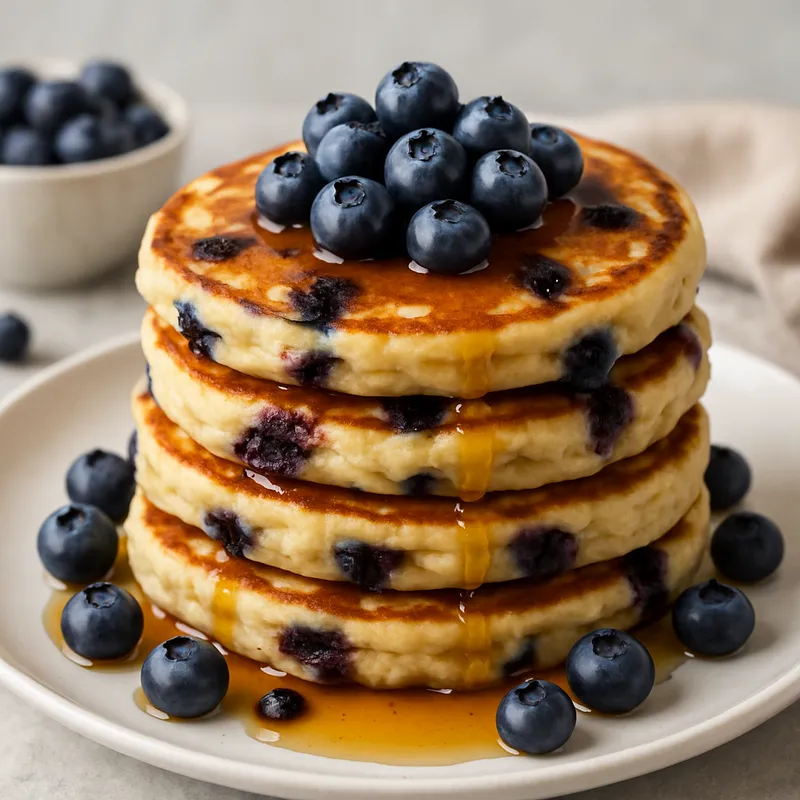 Blaubeer Pancakes mit Buttermilch