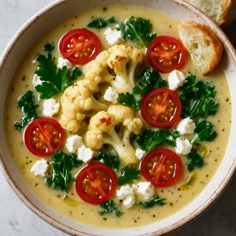 Blumenkohlsuppe auf griechische Art