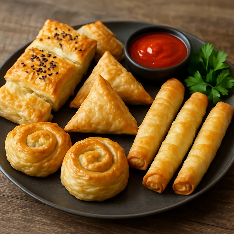 Börek-Platte (Gemischte Blätterteig-Vorspeise)