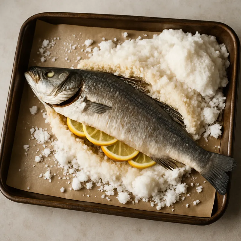 Branzino al Sale (Wolfsbarsch in der Salzkruste)