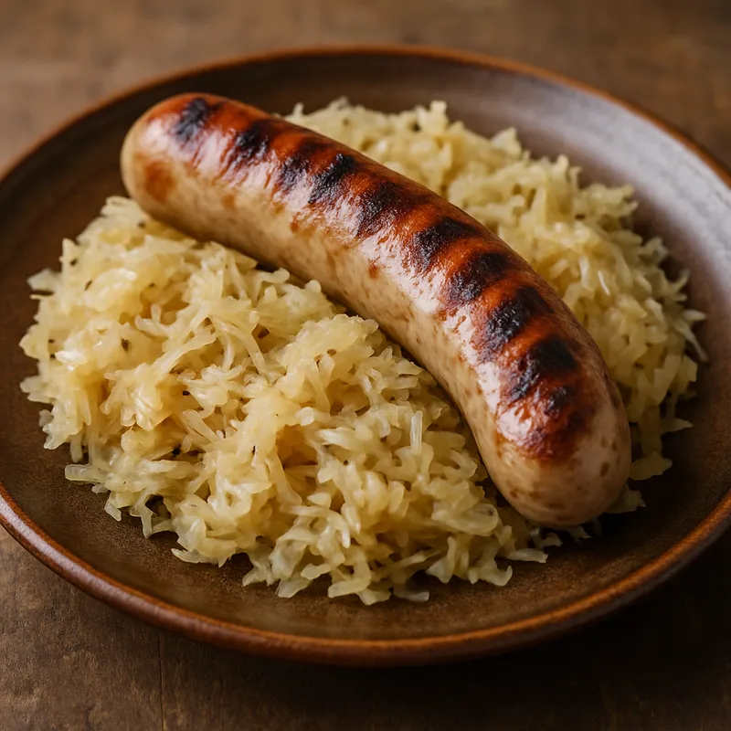 Bratwurst mit Sauerkraut