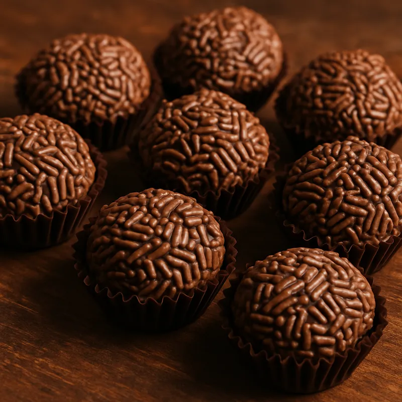 Brigadeiros auf portugiesische Art (Brasilianische Schokoladen-Trüffel)