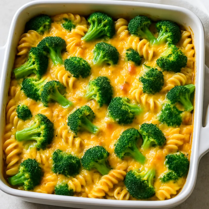 Brokkoli-Cheddar-Nudelauflauf