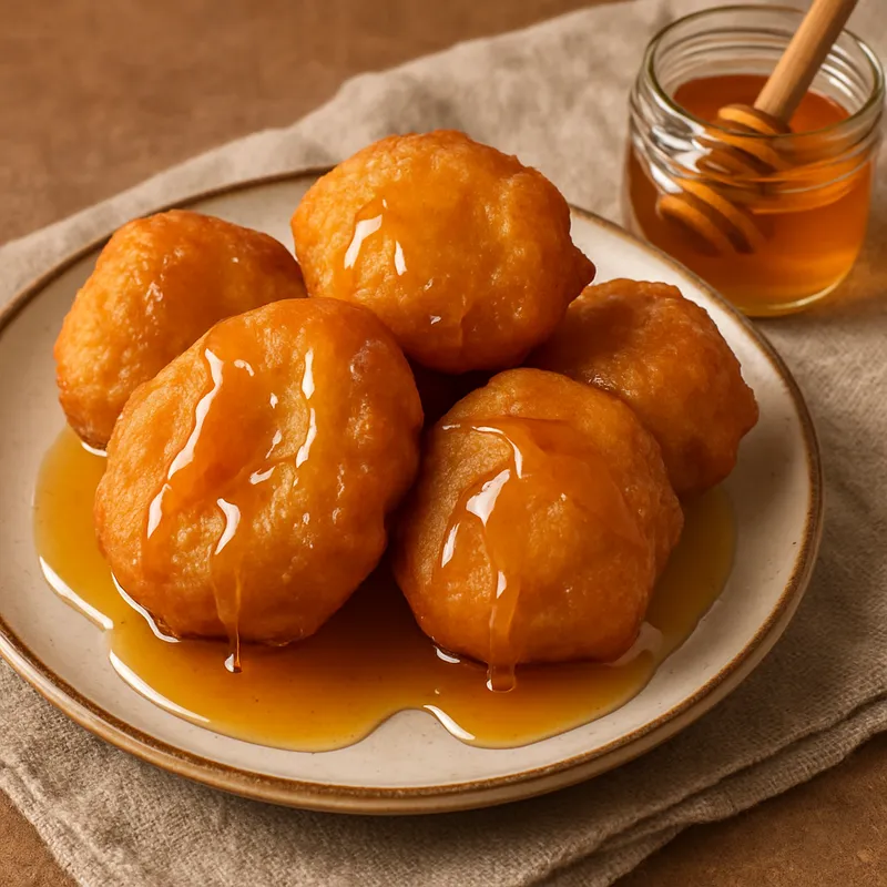 Buñuelos con Miel (Krapfen mit Honig)