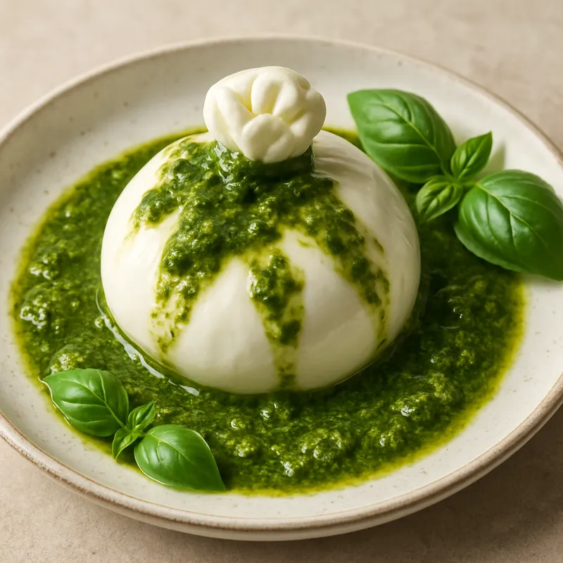 Burrata mit Pesto
